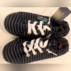 NWT Tommy Bahama slip on sneakers 7 Blue White Striped